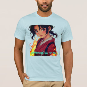 Anime Meisje – Zachte Esthetische Karakter Concept T-shirt