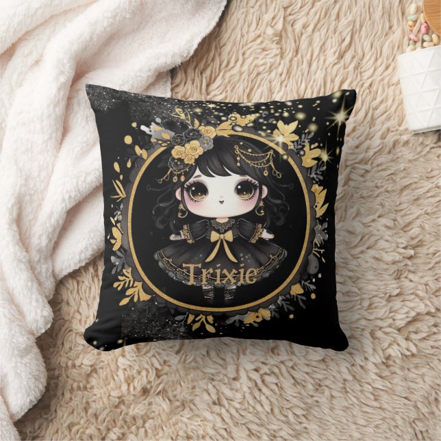Anime Meisjes Goth Cute Aangepaste Decoratie Cadea Kussen (Deken)
