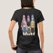 Anime Meisjes Mode Trio T-Shirt (Achterkant)