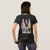 Anime Meisjes Mode Trio T-Shirt (Achterkant volledig)