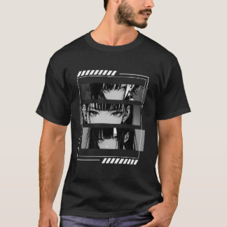 Anime Meisjes Ogen Zachte Grunge Esthetisch Japans T-shirt