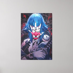 anime meisjes Premium Wrapped Canvas (Glans) Afdruk