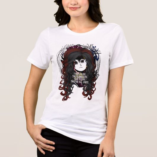 Anime Meisjes Tri-Blend Shirt (Voorkant)