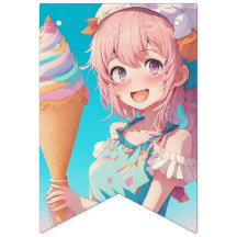 Anime Meisjes Verjaardag Pastel Kleuren Whimsical
