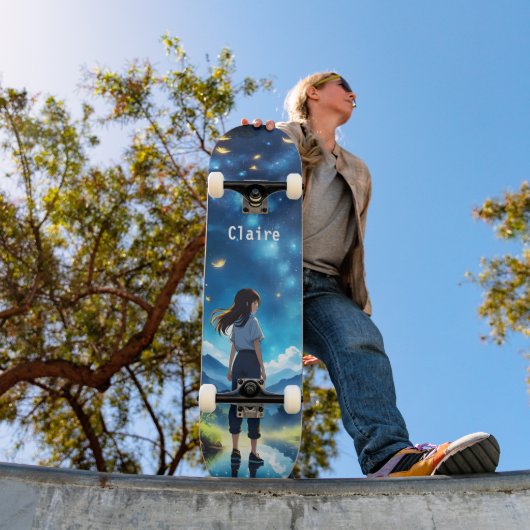Anime Meisjesnaam Persoonlijk Skateboard (Buiten 1)