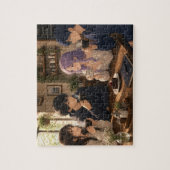 Anime mensen die koffie drinken legpuzzel (Verticaal)