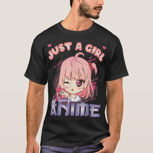 Anime Merch is gewoon een meisje dat van Anime Ani T-shirt (Voorkant)
