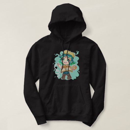 Anime Merch is gewoon een meisje dat van Anime en  Hoodie (Design voorkant)