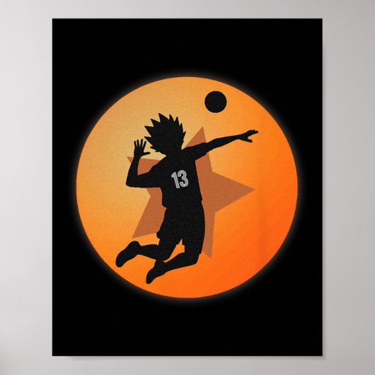Anime Merch Japans Nummer 13 Ster Anime Volleyba Poster (Voorkant)