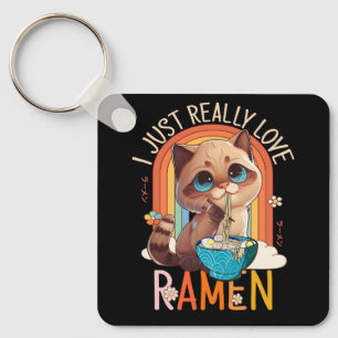 Anime Merch Kawaii Echt Liefde Ramen Japans Nood Sleutelhanger