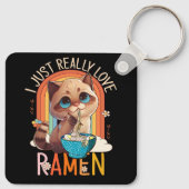 Anime Merch Kawaii Echt Liefde Ramen Japans Nood Sleutelhanger (Achterkant)