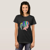 Anime met kleurrijk haar t-shirt (Voorkant volledig)