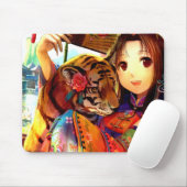 Anime met tijger muismat (Met muis)