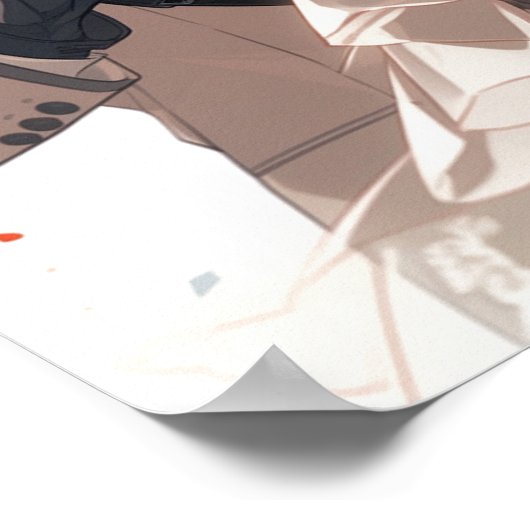 Anime MFM polyamoureuze driekruitbruiloft Poster (Hoek)