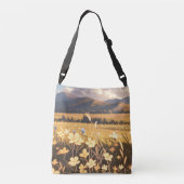 Anime moeder in een ochtend weide crossbody tas (Achterkant)