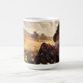 Anime moeder in een ochtend weide koffiemok (Center)