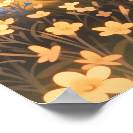 Anime moeder in een ochtendweide - Ultra breed Poster (Hoek)