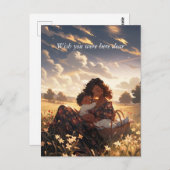 Anime moeder in een ochtendweide - Ultra hoog Briefkaart (Voorkant / Achterkant)