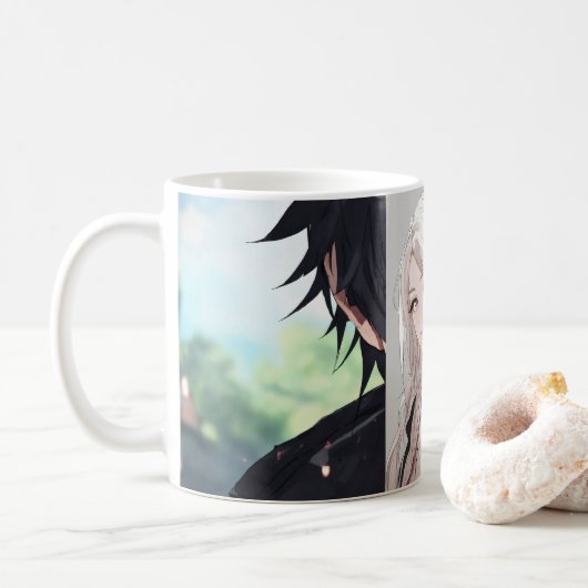 anime-mokken koffiemok (Met donut)