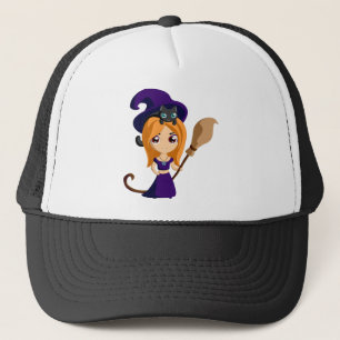 Anime Moon witch cat cartoon Trucker Pet