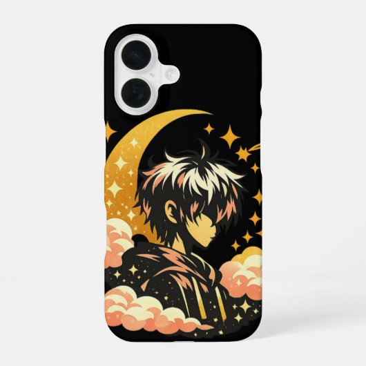 Anime Moonlight – Esthetisch Anime Design iPhone 16 Hoesje (Achterkant)