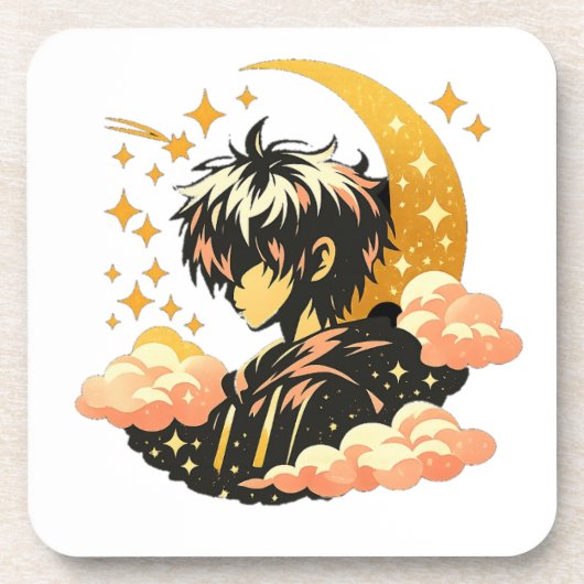 Anime Moonlight – Hard Plastic Coaster Bier Onderzetter (Voorkant)