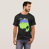 Anime Mountain Cat Kawaii Cat Art T-shirt (Voorkant volledig)