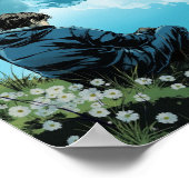 Anime Mountain Lake Serenity Wall Art Poster (Hoek)