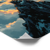 Anime Mountain Summit Sunrise Wall Art Poster (Hoek)