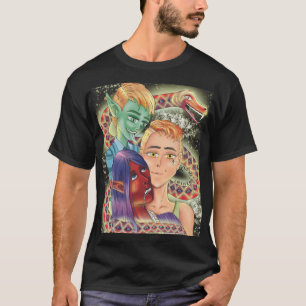 Anime Mystical Boy's BL Black mannen shirt
