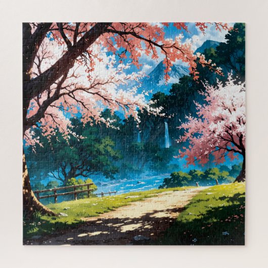 Anime natural landscape legpuzzel (Verticaal)
