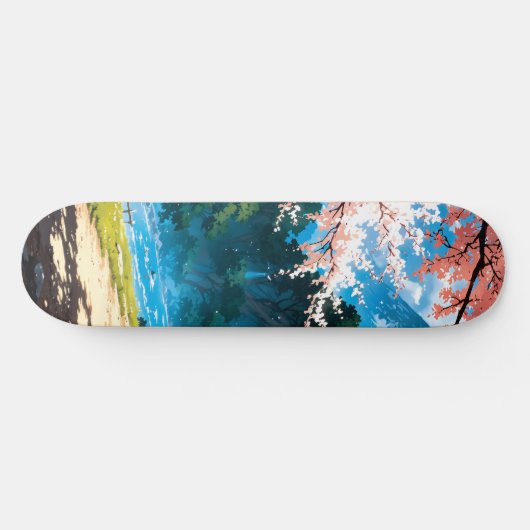 Anime natural landscape persoonlijk skateboard (Horizontaal)