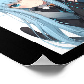 Anime Neko Cat Girl Pastel Kawaii Japans Waifu O Poster (Hoek)