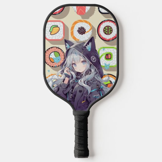 Anime Neko Kawaii Meisje Pickleball Paddle (Voorkant)
