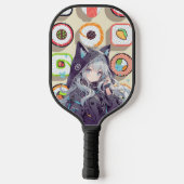 Anime Neko Kawaii Meisje Pickleball Paddle (Achterkant)