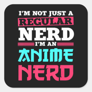 Anime Nerd Clothing Manga Art Cosplay Otaku Gift Vierkante Sticker