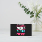 Anime Nerd Clothing Manga Art Cosplay Otaku Gift Visitekaartje (Staand voorkant)