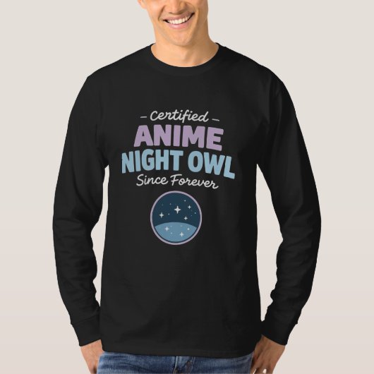 Anime Night Owl Late Night Anime Binge Kawaii Inso T-shirt (Voorkant)