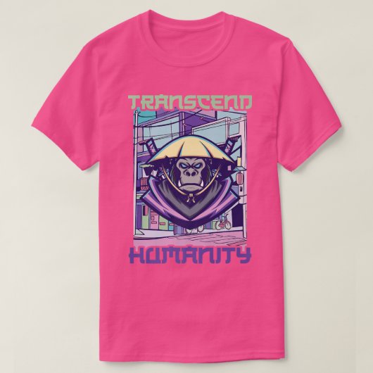 Anime Ninjas Transcend Humanity Gorilla Samurais T-shirt (Design voorkant)