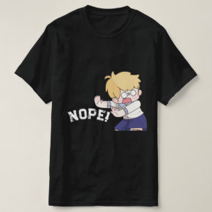 Anime Nope Meme Cute Blonde Jongen Grafische T-S T-shirt