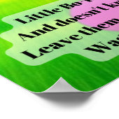 Anime nursery rhyme, kleine boepjes, helder plezie poster (Hoek)