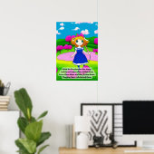 Anime nursery rhyme, kleine boepjes, helder plezie poster (Thuiskantoor)