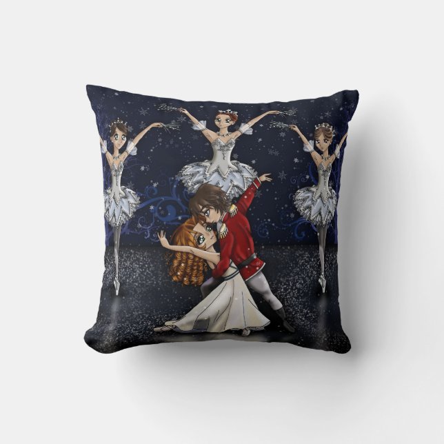 Anime Nutcracker Snowflakes Pillow Kussen (Voorkant)