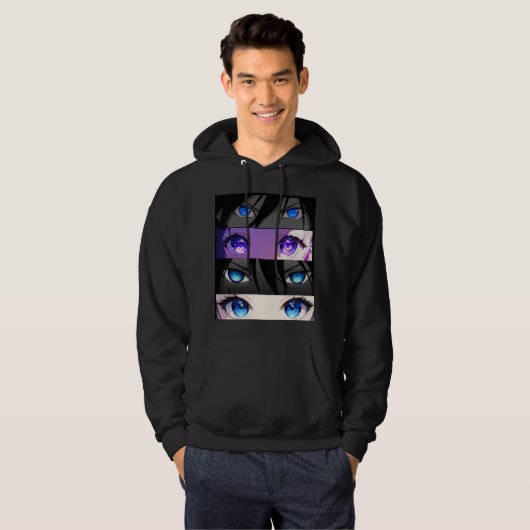 Anime ogen hoodie (Voorkant volledig)