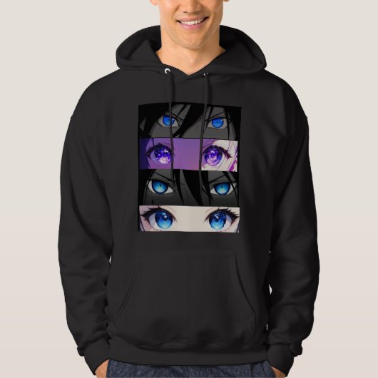 Anime ogen hoodie (Voorkant)