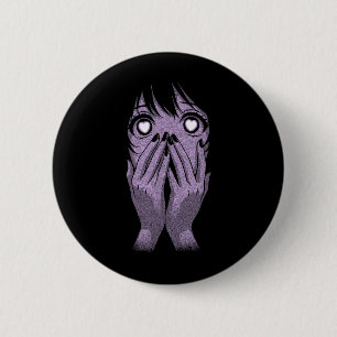 Anime Ogen Meisje Harten Manga Otaku Grunge Goth A Ronde Button 5,7 Cm