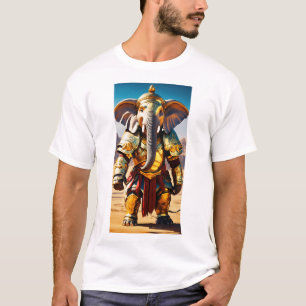Anime olifant krijger Golden Armor T-shirt
