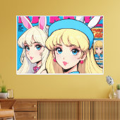 Anime op canvasprint canvas afdruk (Insitu (Woonkamer))