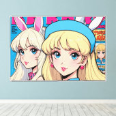 Anime op canvasprint canvas afdruk (Insitu (Houten vloer))