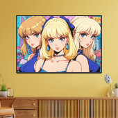 Anime op canvasprint canvas afdruk (Insitu (Woonkamer))